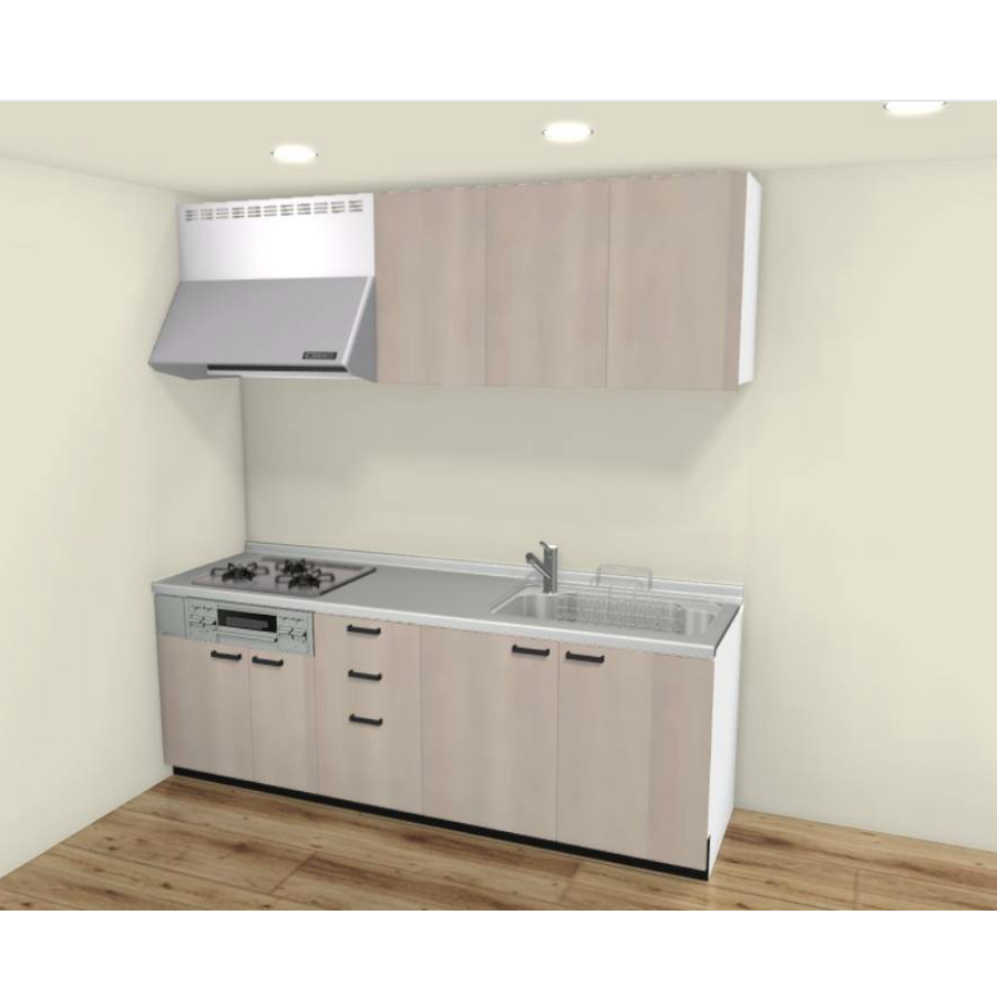 【新品未開封】初版！あたりのキッチン! 1.2 LIXIL システムキッチン シエラS I型 間口2250mm 開き扉 扉グループ1