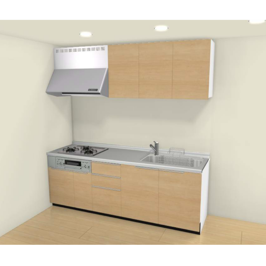 LIXIL システムキッチン シエラS I型 間口2250mm 開き扉 扉グループ2