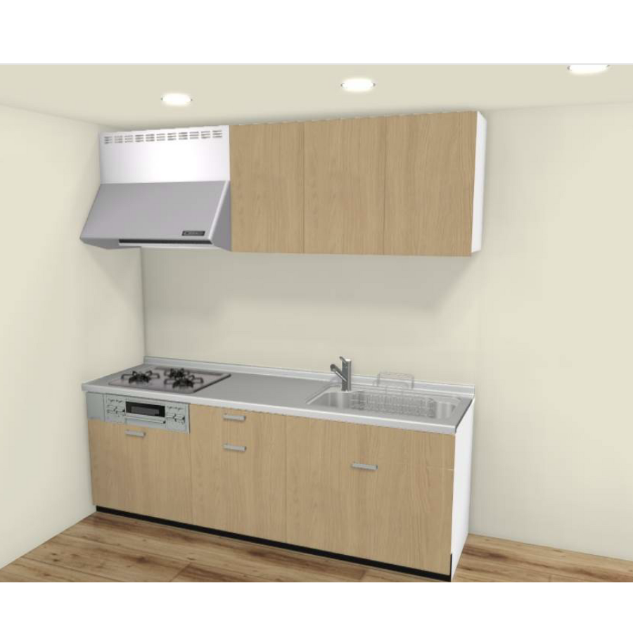 LIXIL システムキッチン シエラS I型 間口2250mm 基本プラン収納 扉