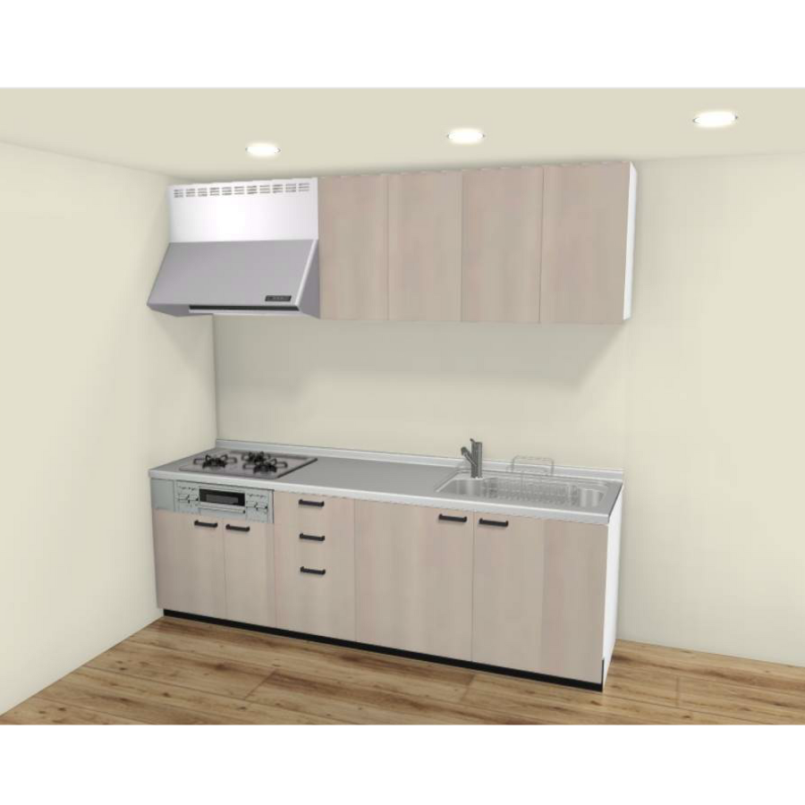 LIXIL システムキッチン シエラS I型 間口2400mm 開き扉 扉グループ1