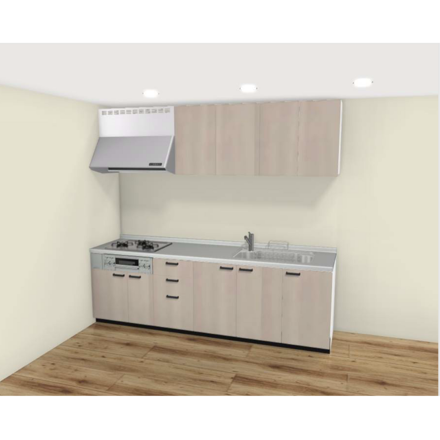 LIXIL システムキッチン シエラS I型 間口2550mm 開き扉 扉グループ1