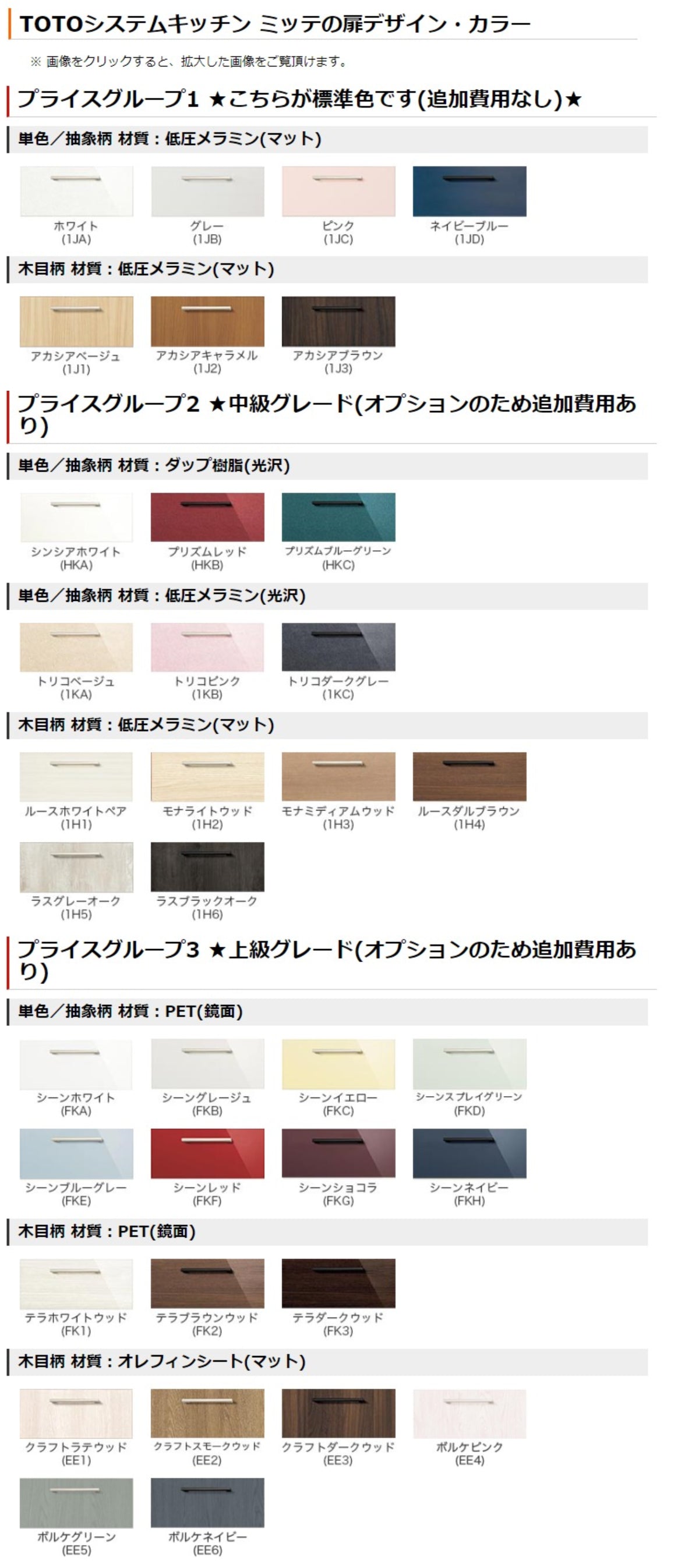 TOTO システムキッチン ミッテ(mitte) I型 間口2400mm 扉カラー:プライスグループ1(全9色) 開き扉収納プラン シロッコファン IHクッキングヒーターセットプラン品番:KPS2400SAA