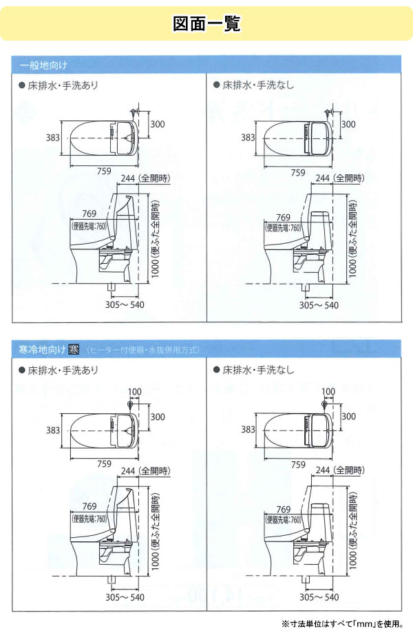 TOTO ウォシュレット一体型便器ZR1シリーズ○手洗なし○床排水 リモデル 排水芯可変 305-540mm○節水タイプ 大4.8L 小3. –  PHショップ