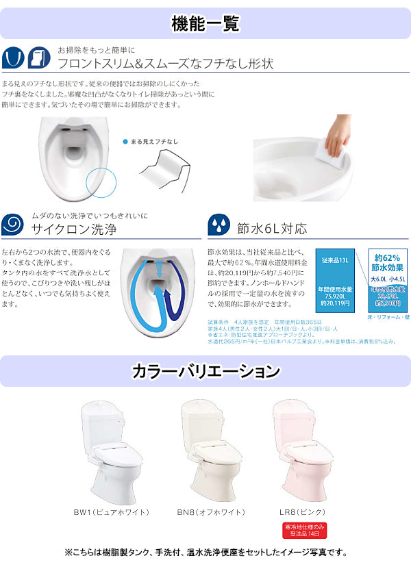 Janis(ジャニス) トイレ バリュークリン2<br>●普通便座(暖房便座､温水洗浄便座へ変更可)<br>●床排水：排水芯200mm固定<br>●手洗あり 陶器製タンク<br>SC8091-SG_+ST0793-1_M+NC822W