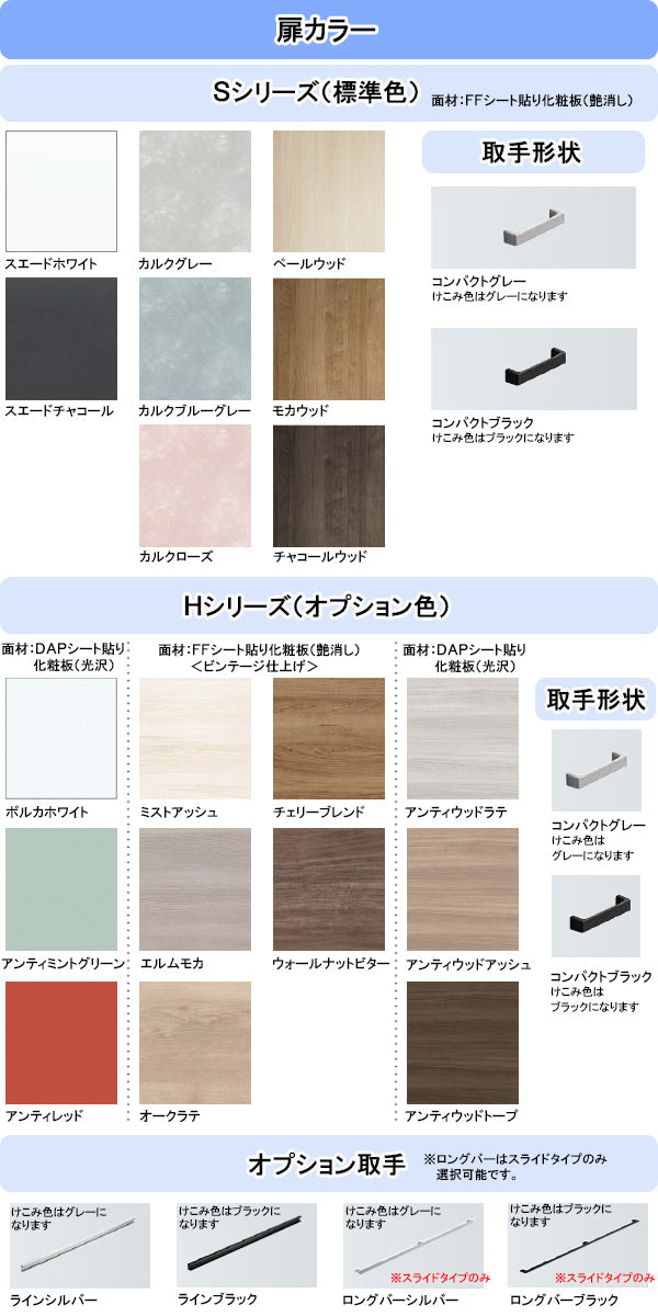 クリナップ コンパクトキッチン コルティ<br>●間口1650mm<br>●壁付け I型 開き扉プラン<br>●扉カラー：Sシリーズ(全8色)<br>●シロッコファン