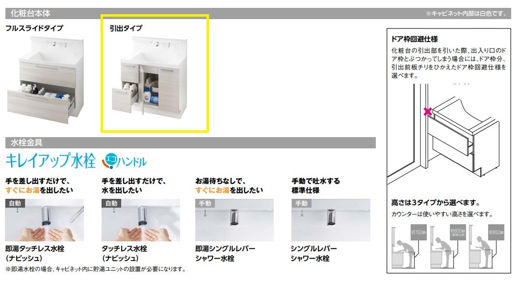 【激安60％オフ!!期間限定1/31まで】 リクシル 洗面化粧台 クレヴィ 奥行500タイプ 間口1200mm 引出タイプ 3面鏡LED照明 LIXIL Crevi