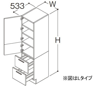【セール価格55%オフ】TOTO オクターブ部材 トールキャビネット LTSFB045ANR/L1 LTSFB045BNR/L1 LTSFB045CNR/L1 間口450mm
