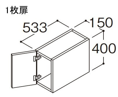 【セール価格55%オフ】TOTO オクターブ部材 トール用ウォールキャビネット LWFB015ATR/L1 間口150mm