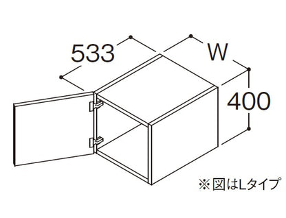 【セール価格55%オフ】TOTO オクターブ部材 トール用ウォールキャビネット LWFB025ATR/L1 間口250mm