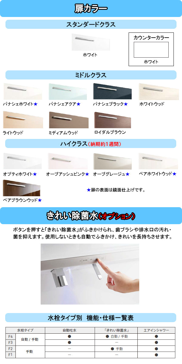 【激安60％オフ!!期間限定11/30までのセール価格】<br>TOTO 洗面化粧台 オクターブ<br>●間口1000mm<br>●３wayキャビネットタイプ<br>●三面鏡・タッチレスワイドLED照明<br>●お掃除ラクラク水栓<br>LDSFB100_J___1_+LMFB100A3___1G