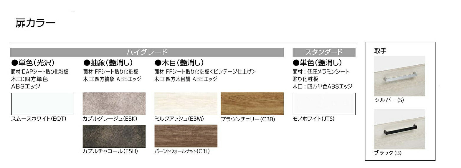 クリナップ 洗面化粧台 ラクトワ 間口750mm 開き扉タイプ スリムLED3面