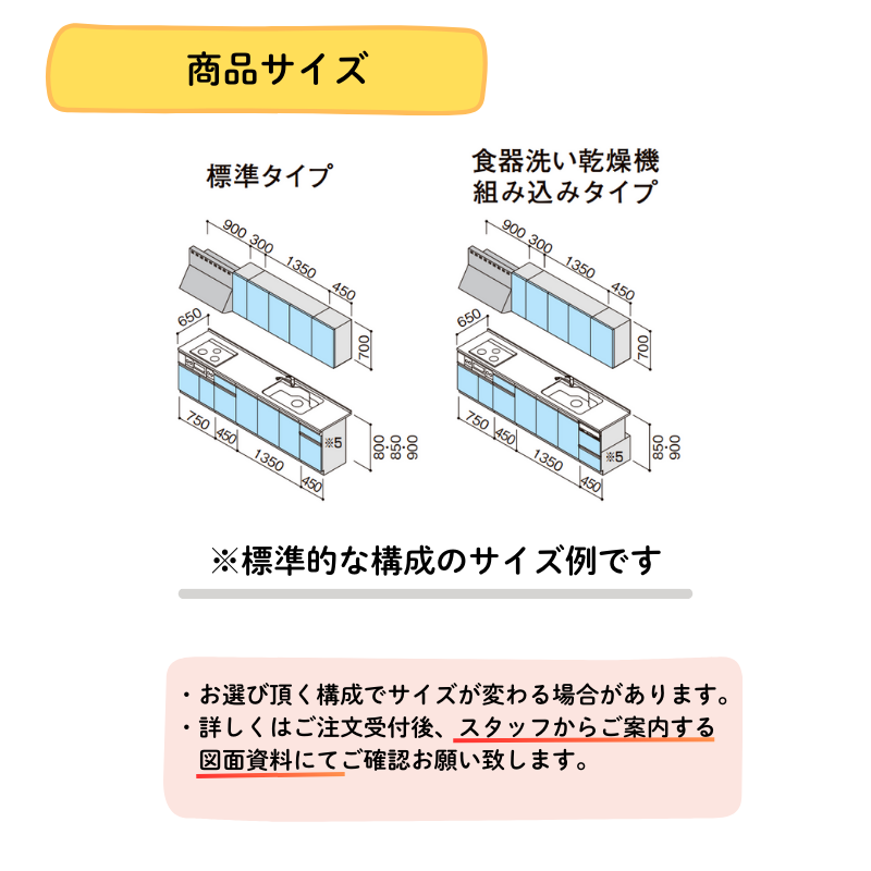 クリナップ システムキッチン ラクエラ I型 間口3000mm 開き扉 扉グレードコンフォート カスタムプラン