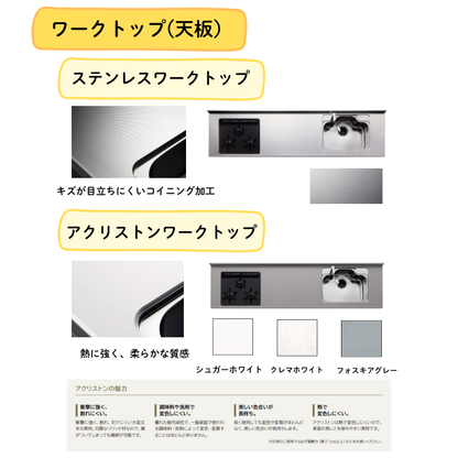 クリナップ システムキッチン ラクエラ I型 間口2700mm スライド収納 扉グレードコンフォート カスタムプラン