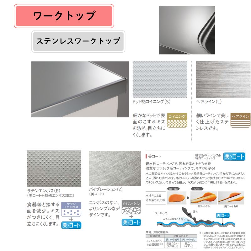 クリナップ システムキッチン ステディア I型 間口2250mm スライド収納 扉グレードクラス5 カスタムプラン