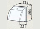 クリナップ キッチン シロッコファン共通機器<br>●防火ダンパー付屋外化粧カバー<br>●防鳥網付 WK-15DKCLI