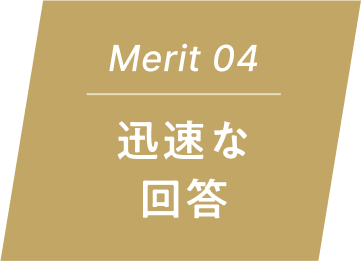 Merit 04 迅速な回答